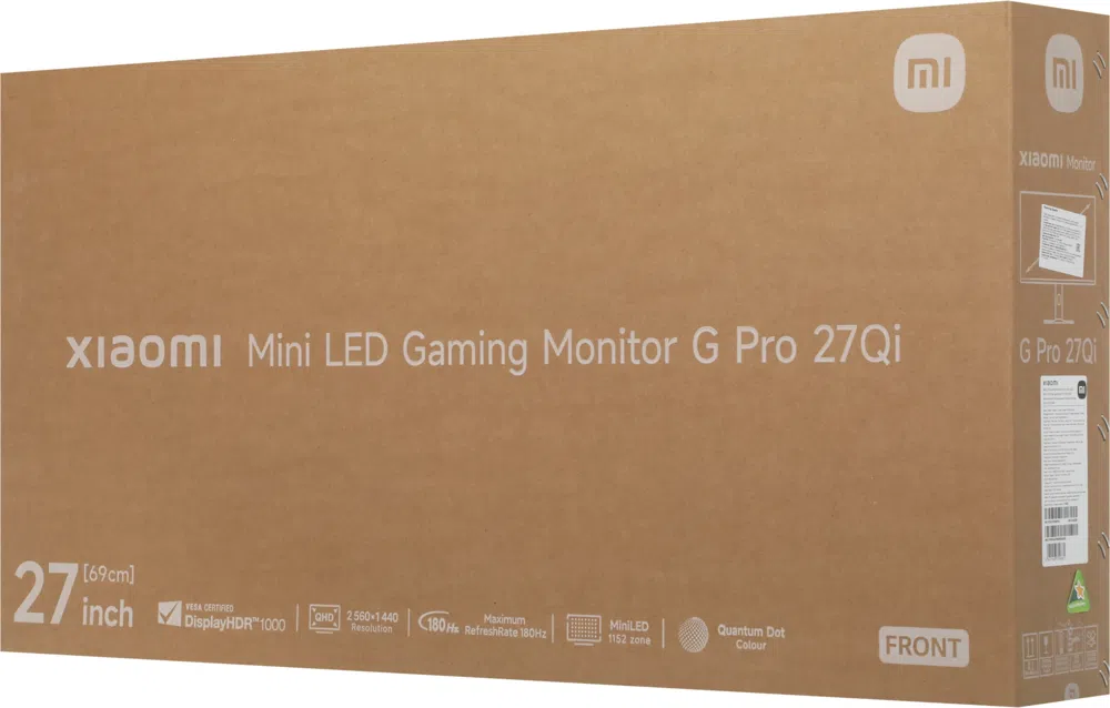 Монитор Xiaomi 27" G Pro 27Qi 2026 черный IPS LED 16:9 HDMI матовая HAS Piv 1000:1 2000cd 178гр/178гр 2560x1440 180Hz DP 2K 6кг