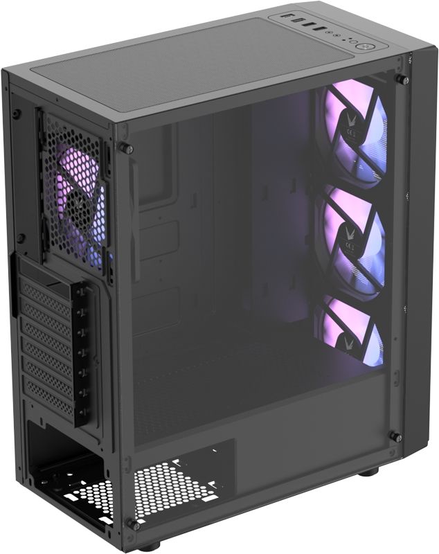 Корпус Formula Mana V2 черный без БП ATX 9x120mm 1x140mm 1xUSB2.0 1xUSB3.0 bott PSU