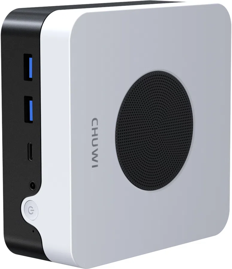 Неттоп Chuwi LarkBox X Core 3 100U (1.2) 16Gb SSD512Gb Graphics Windows 11 Pro 2xGbitEth WiFi BT 65W черный/белый