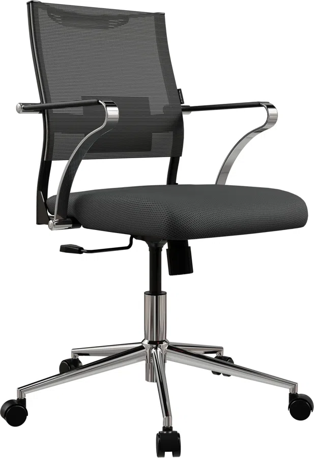 Кресло Метта Sit Air 24/7 M4-281K - Italy (M09.B23.G18.W01) черный сиденье черный сетка/ткань крестов. хром