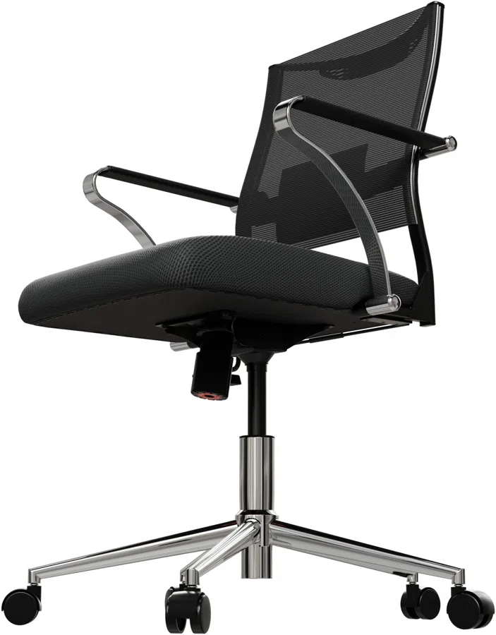 Кресло Метта Sit Air 24/7 M4-281K - Italy (M09.B23.G18.W01) черный сиденье черный сетка/ткань крестов. хром