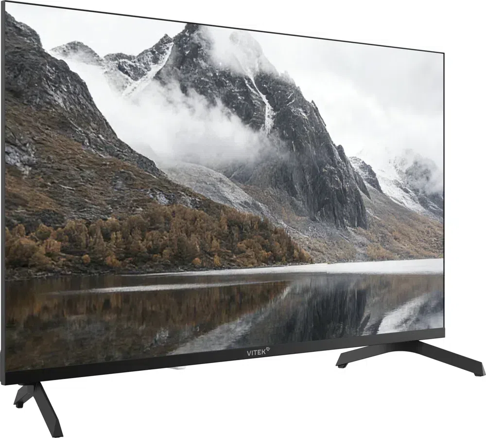 Телевизор LED Vitek 32" VT-32HBS310 Google TV Frameless черный HD 60Hz DVB-T DVB-T2 DVB-C DVB-S DVB-S2 USB WiFi Smart TV