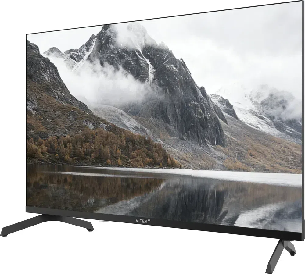Телевизор LED Vitek 32" VT-32HBS310 Google TV Frameless черный HD 60Hz DVB-T DVB-T2 DVB-C DVB-S DVB-S2 USB WiFi Smart TV