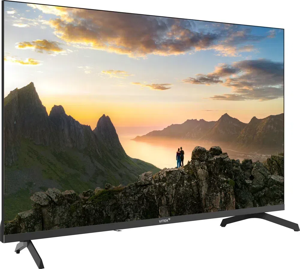 Телевизор LED Vitek 40" VT-40FBS310 Google TV черный FULL HD 60Hz DVB-T DVB-T2 DVB-C DVB-S DVB-S2 USB WiFi Smart TV