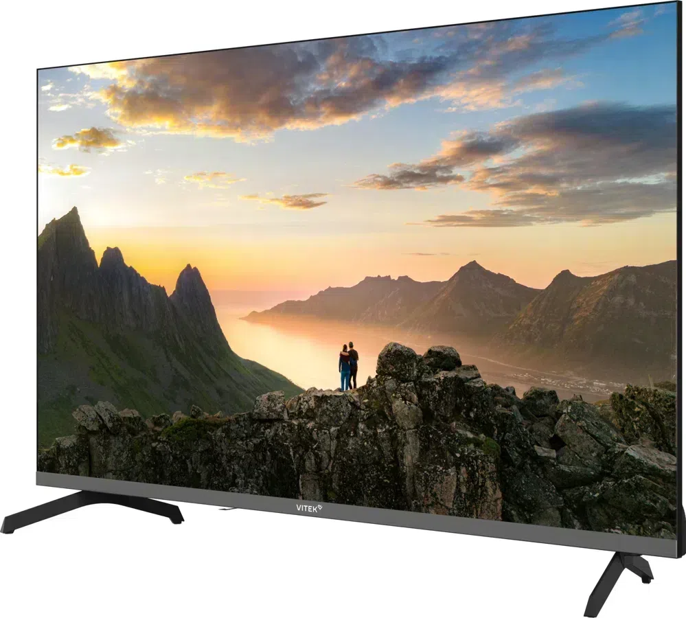 Телевизор LED Vitek 40" VT-40FBS310 Google TV черный FULL HD 60Hz DVB-T DVB-T2 DVB-C DVB-S DVB-S2 USB WiFi Smart TV