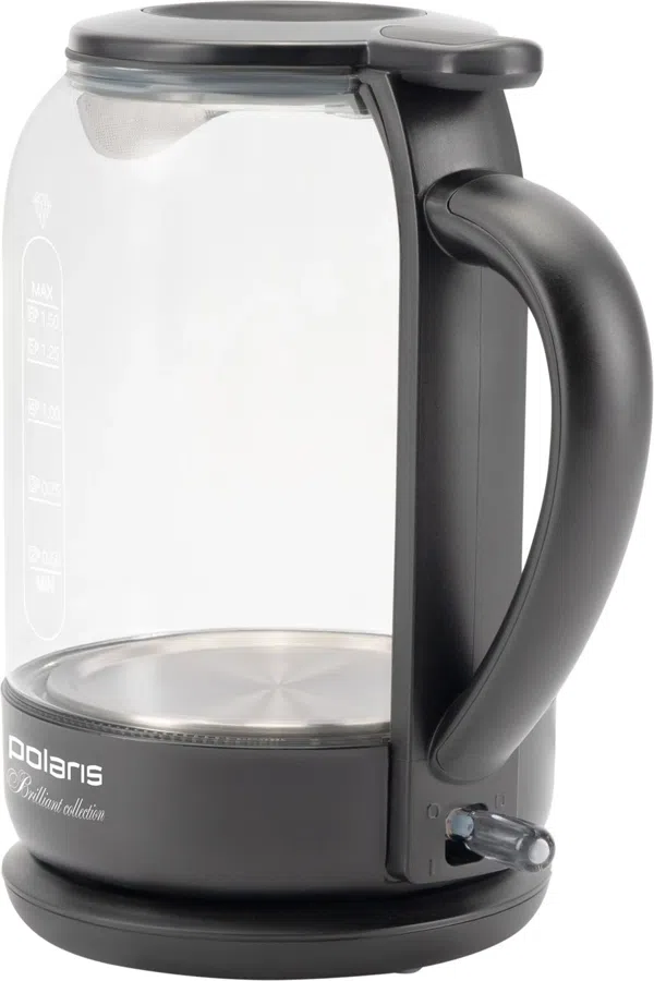 Чайник электрический Polaris PWK 1753CGL 1.5л. 1950Вт графит корпус: стекло/пластик