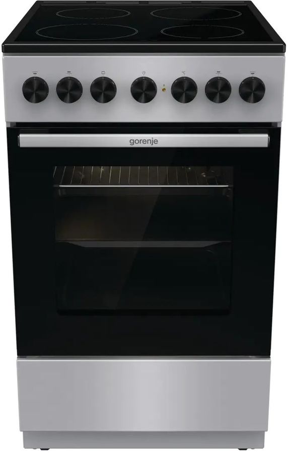 Плита Электрическая Gorenje GEC5B60SG серый стеклокерамика (без крышки)