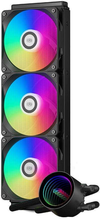 Система водяного охлаждения PcCooler DA360 V2 ARGB Soc-AM5/AM4/1200/1700/1851 черный 4-pin 36.5dB Al 300W Ret (DA360V2-BKAWXX-GL)