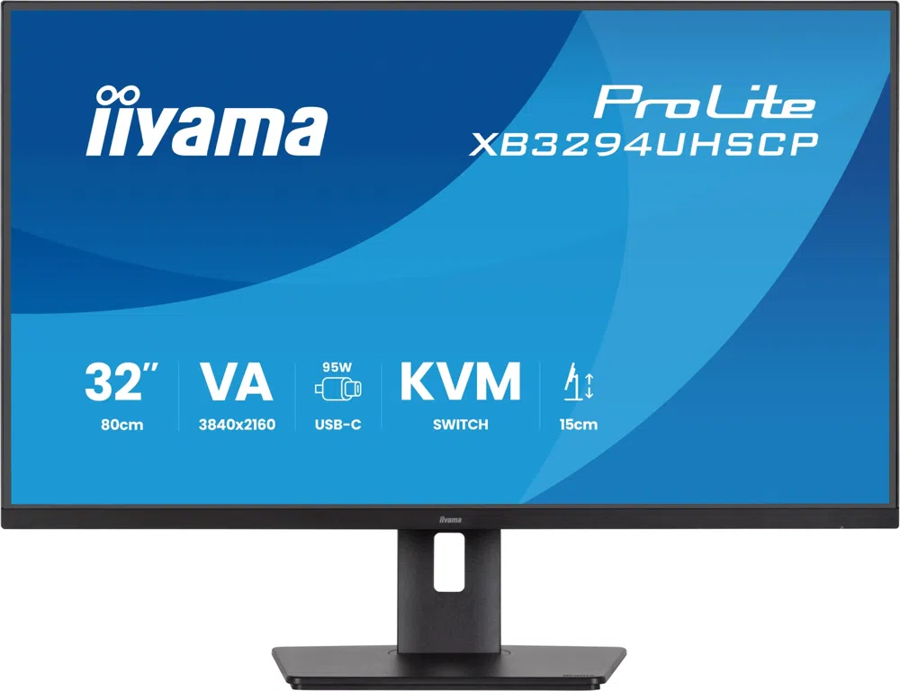 Монитор Iiyama 32" ProLite XB3294UHSCP-B1 черный VA LED 2ms 21:9 HDMI M/M матовая HAS 400cd 178гр/178гр 3440x2160 75Hz DP 4K USB 9.7кг
