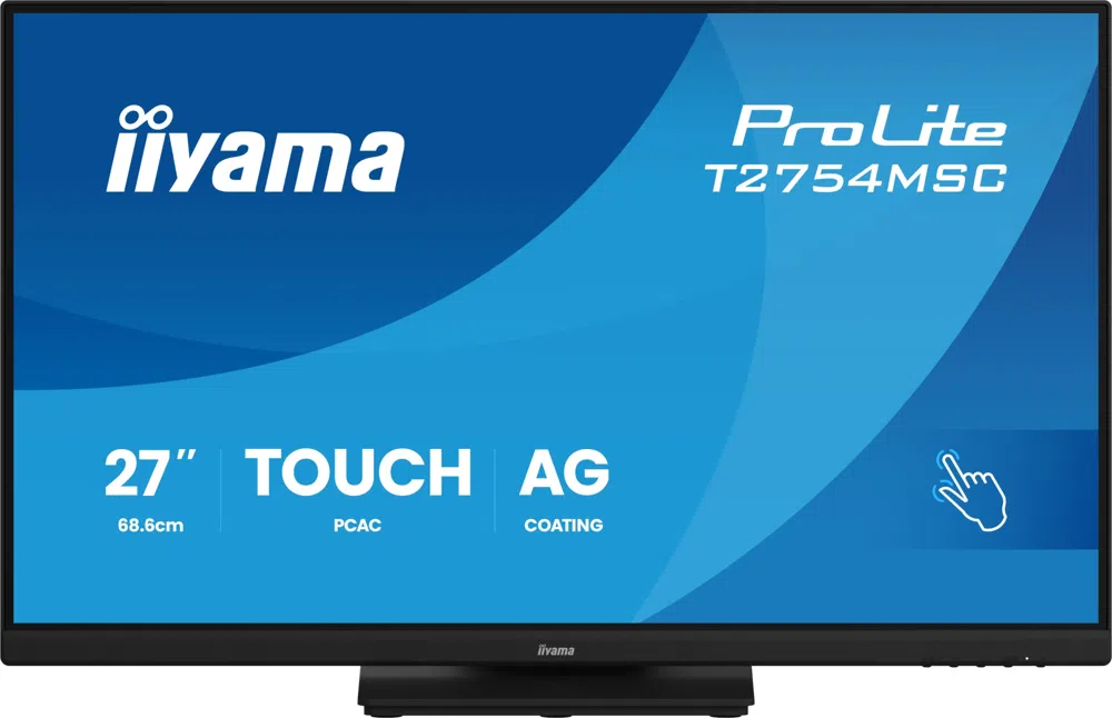 Монитор Iiyama 27" ProLite T2754MSC-B2AG черный IPS LED 16:9 HDMI M/M глянцевая HAS 300cd 178гр/178гр 1920x1080 75Hz VGA FHD USB Touch 6.6кг