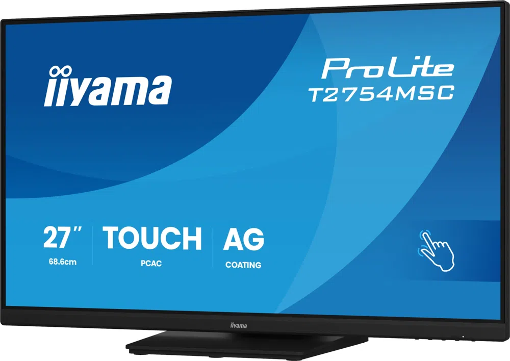 Монитор Iiyama 27" ProLite T2754MSC-B2AG черный IPS LED 16:9 HDMI M/M глянцевая HAS 300cd 178гр/178гр 1920x1080 75Hz VGA FHD USB Touch 6.6кг