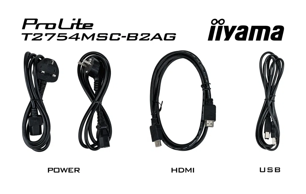 Монитор Iiyama 27" ProLite T2754MSC-B2AG черный IPS LED 16:9 HDMI M/M глянцевая HAS 300cd 178гр/178гр 1920x1080 75Hz VGA FHD USB Touch 6.6кг