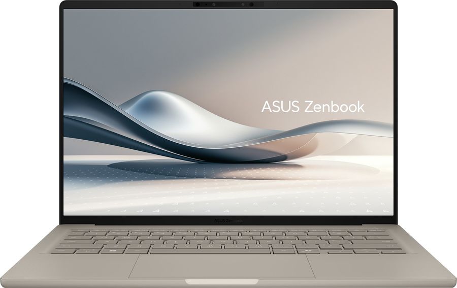 Ноутбук Asus Zenbook A14 UX3407QA-QD556W Snapdragon X X1-26-100 16Gb SSD512Gb Qualcomm Adreno 14" OLED WUXGA (1920x1200) Windows 11 Home beige WiFi BT Cam (90NB1501-M012H0)
