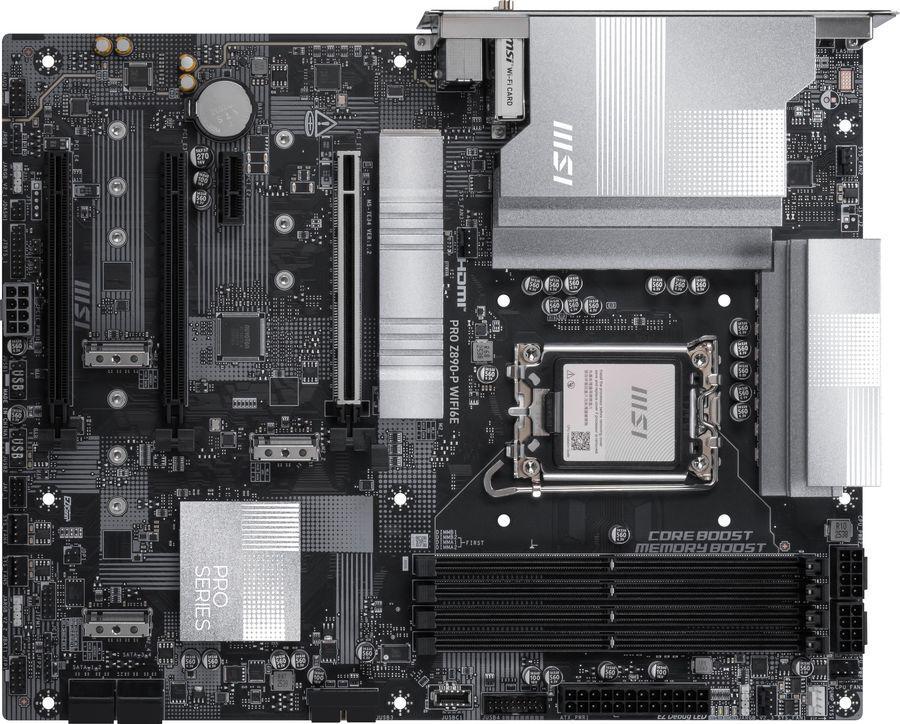 Материнская плата MSI PRO Z890-P WIFI6E Soc-1851 Intel Z890 4xDDR5 ATX AC`97 8ch(7.1) 5Gigabit RAID+HDMI+DP