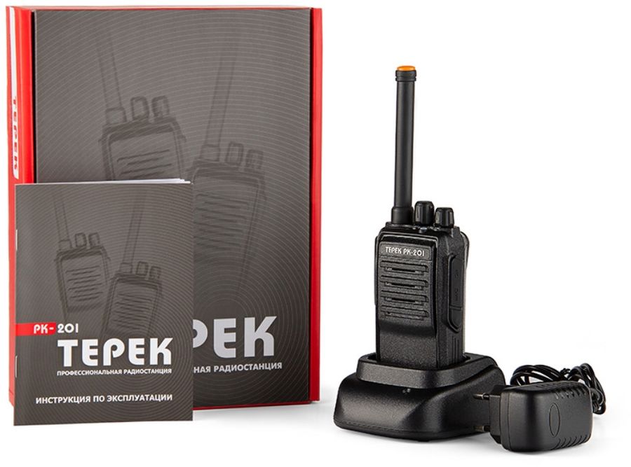 Рация Терек РК-201 U 16кан. до 12км аккум. сигн.Аналоговый черный