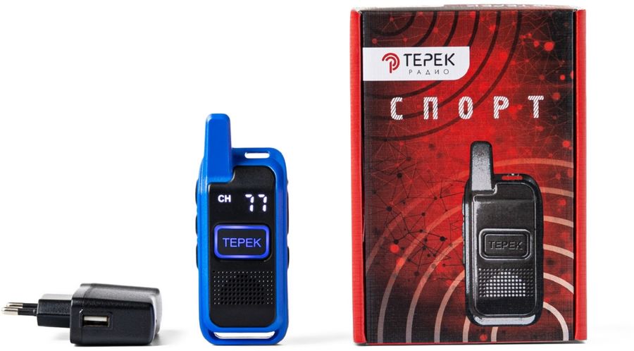 Рация Терек Спорт 199кан. до 3км аккум. сигн.Аналоговый синий (СПОРТ СИНИЙ)
