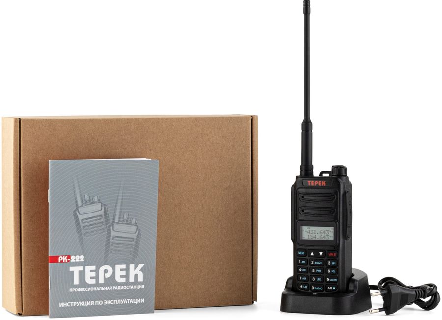 Рация Терек РК-222 502кан. до 13км аккум. сигн.Аналоговый черный
