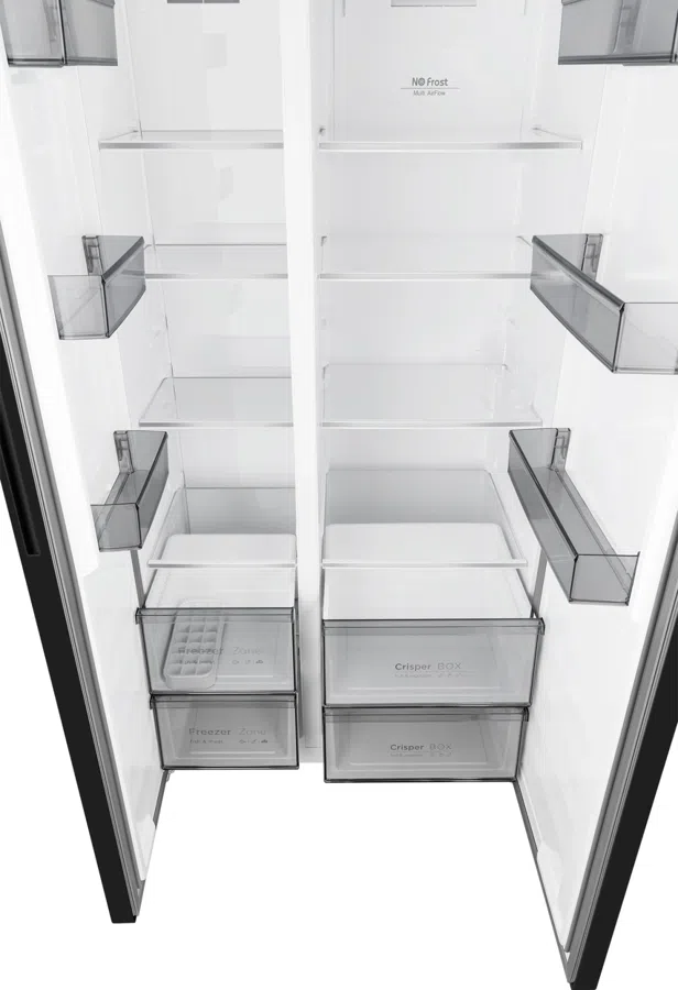 Холодильник Weissgauff WSBS 550 Built-in NoFrost Inverter 2-хкамерн. черный инвертер