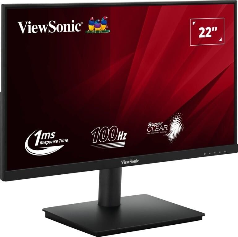 Монитор ViewSonic 21.5" VA220-H черный VA LED 16:9 HDMI матовая 4000:1 250cd 178гр/178гр 1920x1080 100Hz VGA FHD 2.5кг