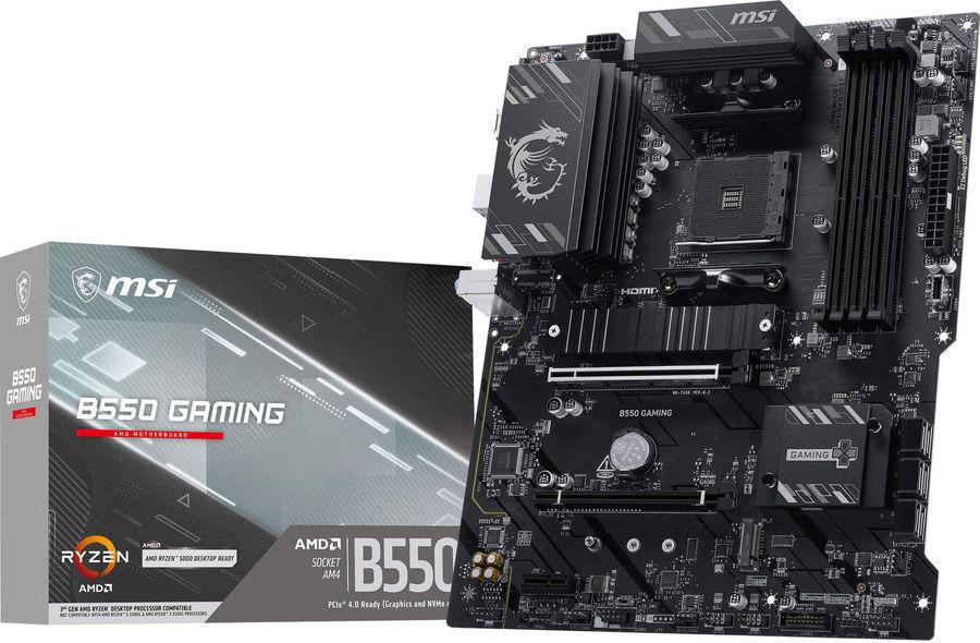 Материнская плата MSI B550 GAMING Soc-AM4 AMD B550 4xDDR4 ATX AC`97 8ch(7.1) GbLAN RAID+HDMI+DP