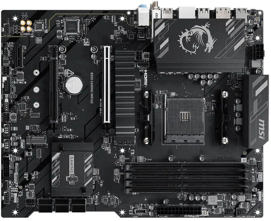 Материнская плата MSI B550 GAMING WIFI6E Soc-AM4 AMD B550 4xDDR4 ATX AC`97 8ch(7.1) GbLAN RAID+HDMI+DP