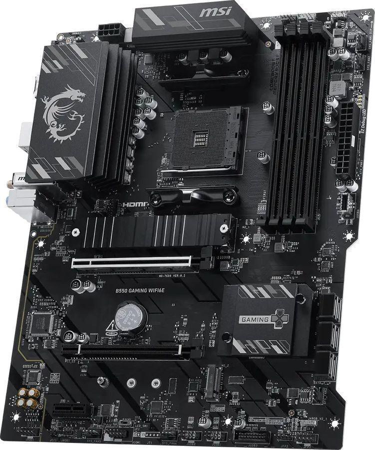 Материнская плата MSI B550 GAMING WIFI6E Soc-AM4 AMD B550 4xDDR4 ATX AC`97 8ch(7.1) GbLAN RAID+HDMI+DP