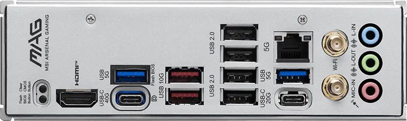 Материнская плата MSI MAG X870E GAMING MAX WIFI Socket AM5 AMD X870E 4xDDR5 ATX AC`97 8ch(7.1) 5Gigabit RAID+HDMI