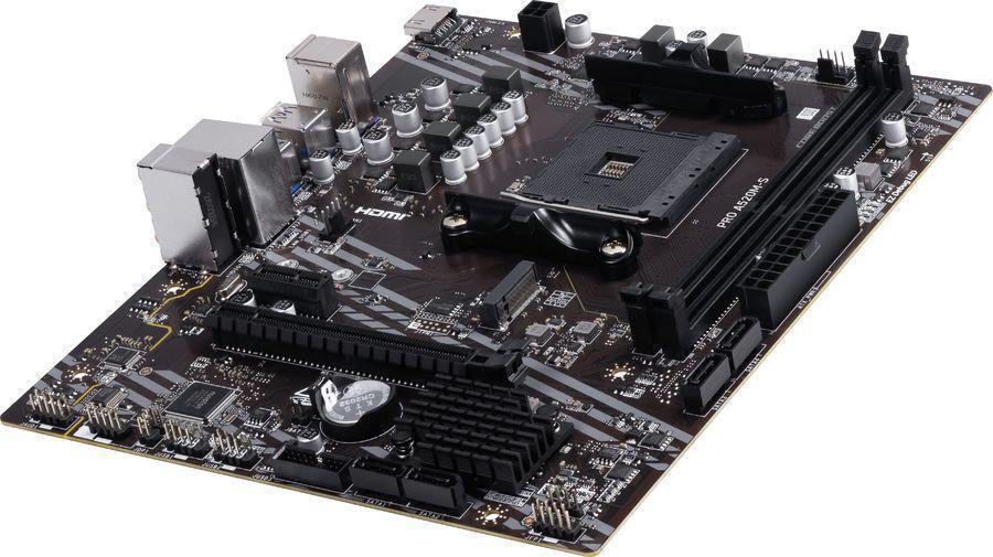 Материнская плата MSI PRO A520M-S Soc-AM4 AMD A520 2xDDR4 mATX AC`97 8ch(7.1) GbLAN RAID+HDMI