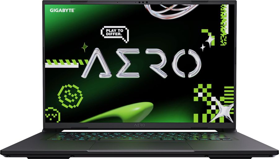 Ноутбук Gigabyte Aero X16 1VH Ryzen AI 7 350 16Gb SSD512Gb NVIDIA GeForce RTX 5060 8Gb 16" IPS QHD+ (2560x1600) без ОС black WiFi BT Cam (1VH93KZC93AD)