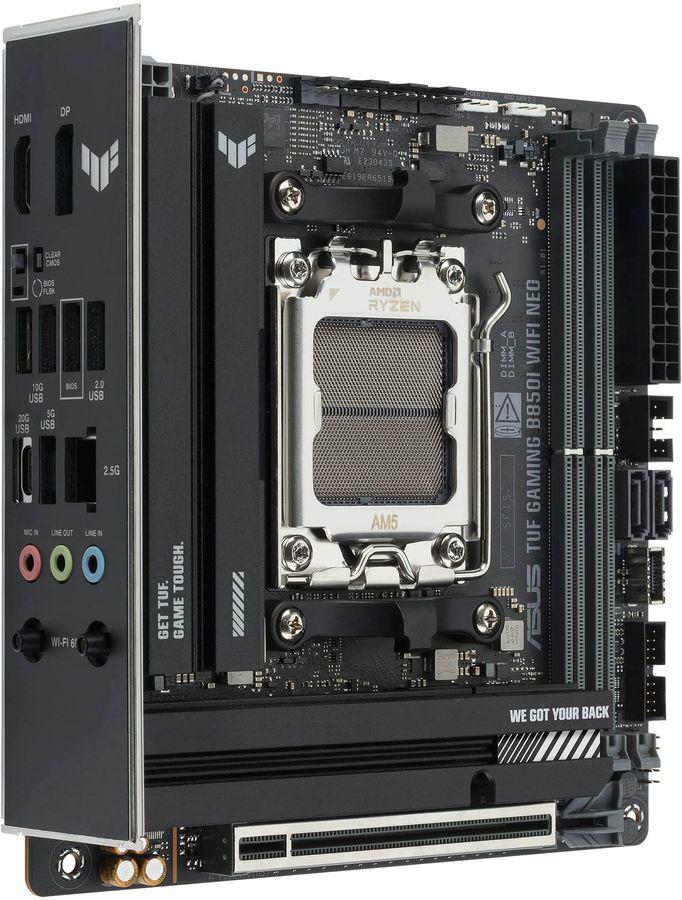 Материнская плата Asus TUF GAMING B850I WIFI NEO Socket AM5 AMD B850 2xDDR5 mini-ITX AC`97 8ch(7.1) 2.5Gg RAID+HDMI+DP