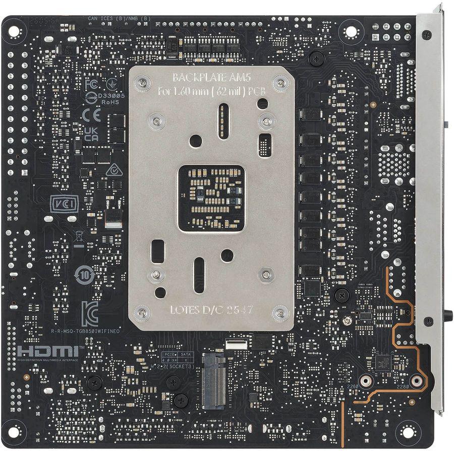 Материнская плата Asus TUF GAMING B850I WIFI NEO Socket AM5 AMD B850 2xDDR5 mini-ITX AC`97 8ch(7.1) 2.5Gg RAID+HDMI+DP