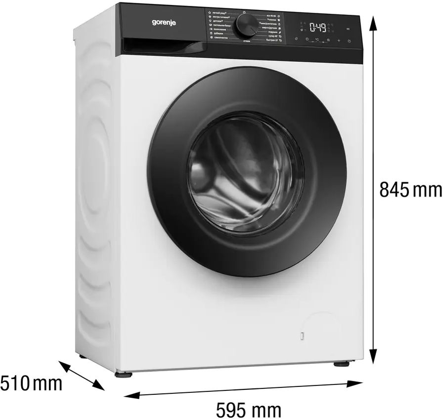 Стиральная машина Gorenje W2G2P84A32/C класс: A загр.фронтальная макс.:8кг белый инвертор