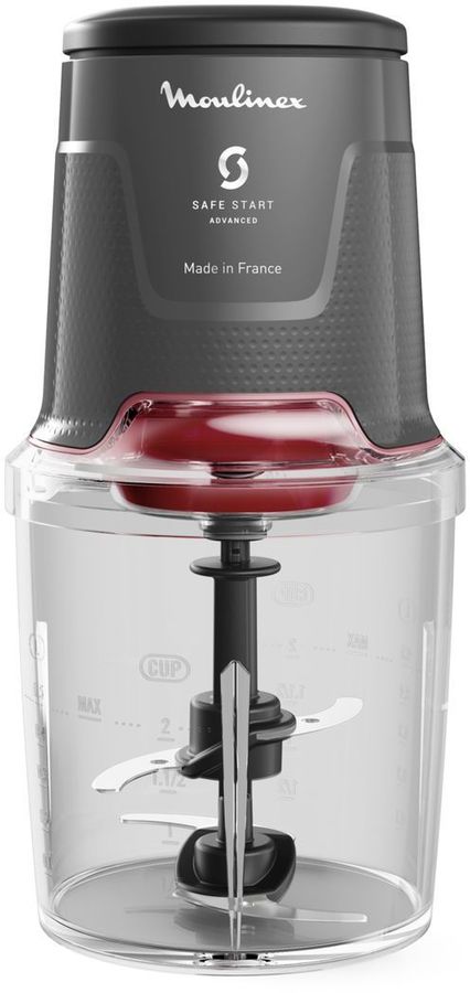 Измельчитель электрический Moulinex AT740HF2 0.5л. 600Вт серый/красный