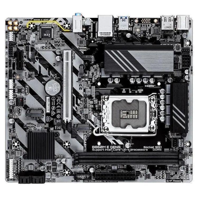 Материнская плата Gigabyte B860M E GEN5 Soc-1851 Intel B860 2xDDR5 mATX AC`97 8ch(7.1) GbLAN RAID+HDMI+DP