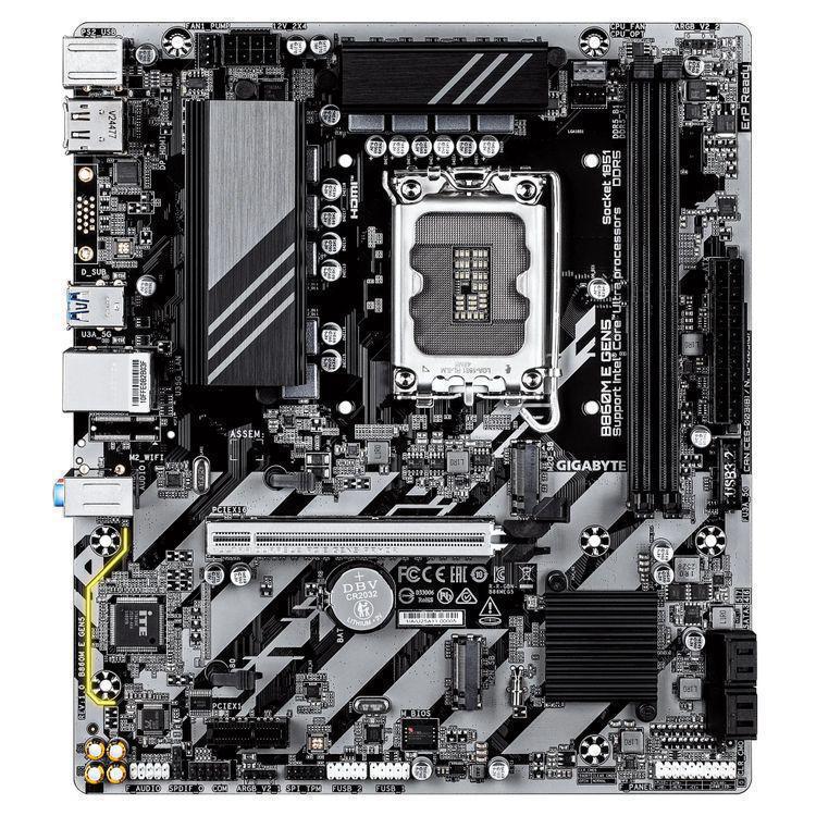 Материнская плата Gigabyte B860M E GEN5 Soc-1851 Intel B860 2xDDR5 mATX AC`97 8ch(7.1) GbLAN RAID+HDMI+DP