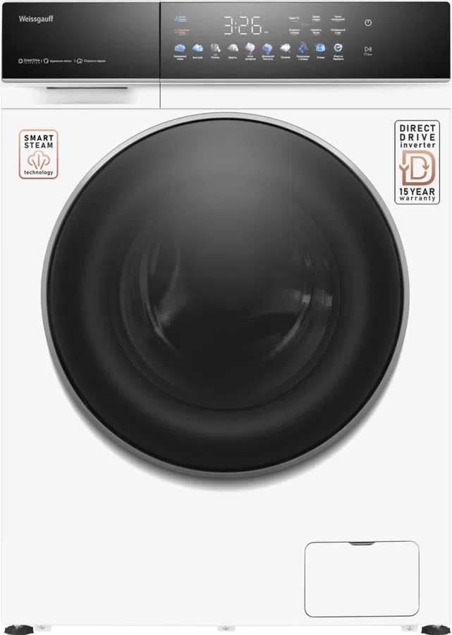 Стиральная машина Weissgauff WM 62210 Direct Drive Touch Inverter Steam класс: A+++ загр.фронтальная макс.:10.5кг белый инвертор