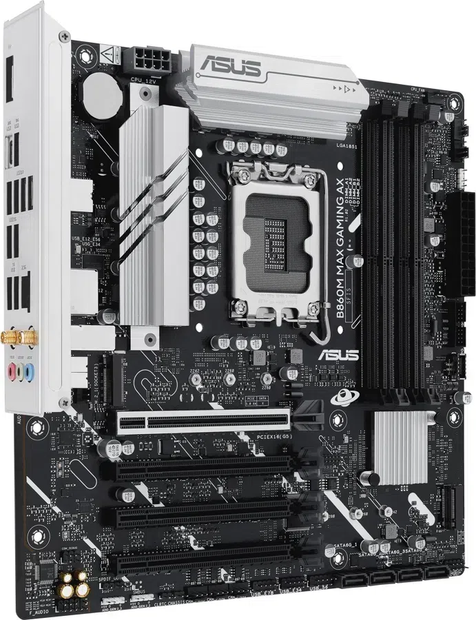 Материнская плата Asus B860M MAX GAMING AX Soc-1851 Intel B860 4xDDR5 mATX AC`97 8ch(7.1) 2.5Gg RAID+DP