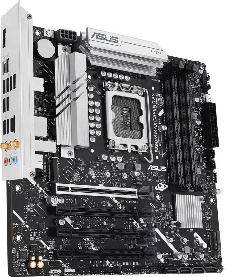 Материнская плата Asus B860M MAX GAMING AX Soc-1851 Intel B860 4xDDR5 mATX AC`97 8ch(7.1) 2.5Gg RAID+DP