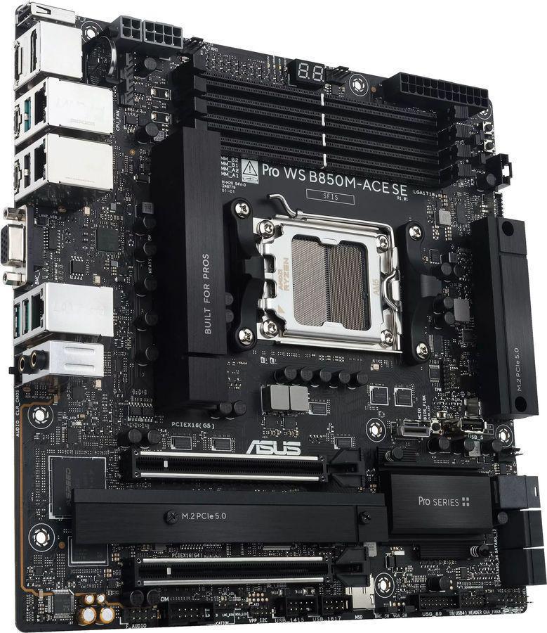 Материнская плата Asus PRO WS B850M-ACE SE Socket AM5 AMD B850 mATX AC`97 8ch(7.1) 1x10G/1х2,5G/1xGigabit RAID+VGA+HDMI+DP