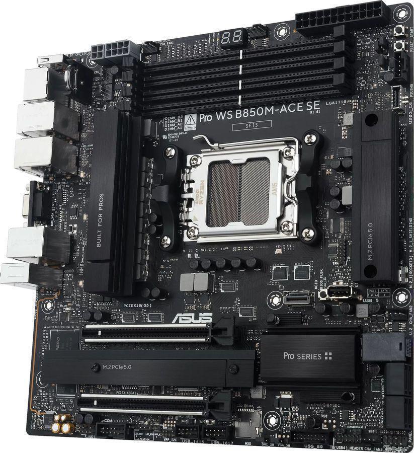 Материнская плата Asus PRO WS B850M-ACE SE Socket AM5 AMD B850 mATX AC`97 8ch(7.1) 1x10G/1х2,5G/1xGigabit RAID+VGA+HDMI+DP