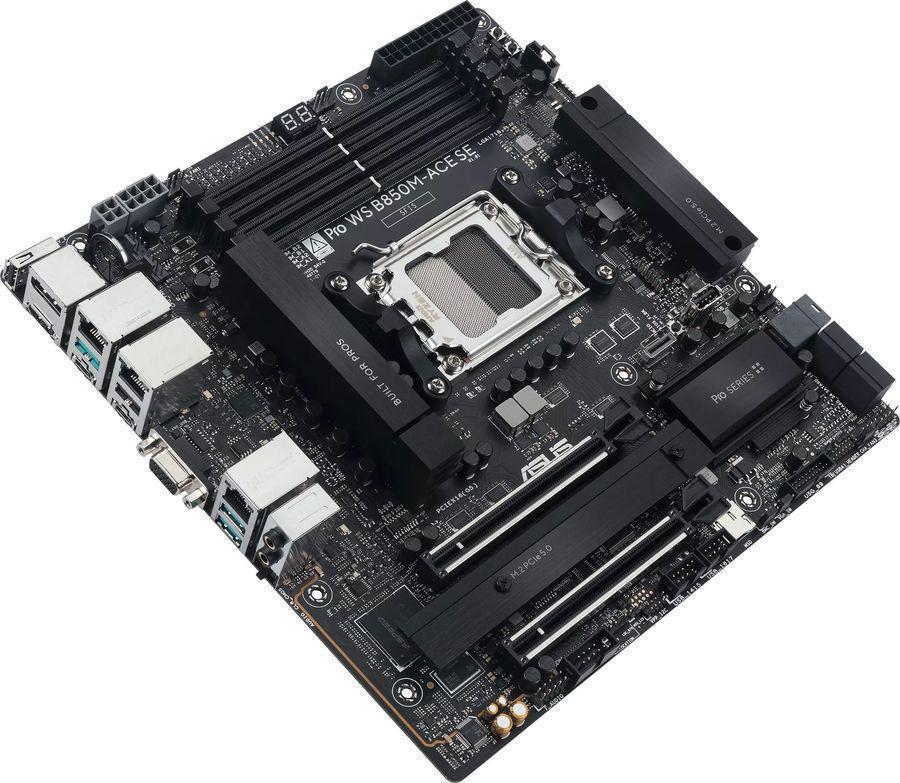 Материнская плата Asus PRO WS B850M-ACE SE Socket AM5 AMD B850 mATX AC`97 8ch(7.1) 1x10G/1х2,5G/1xGigabit RAID+VGA+HDMI+DP