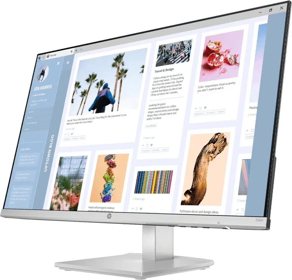 Монитор HP 23.8" Series 5 524sh серебристый/черный IPS LED 16:9 HDMI матовая HAS 1500:1 300cd 178гр/178гр 1920x1080 100Hz VGA FHD 3.45кг