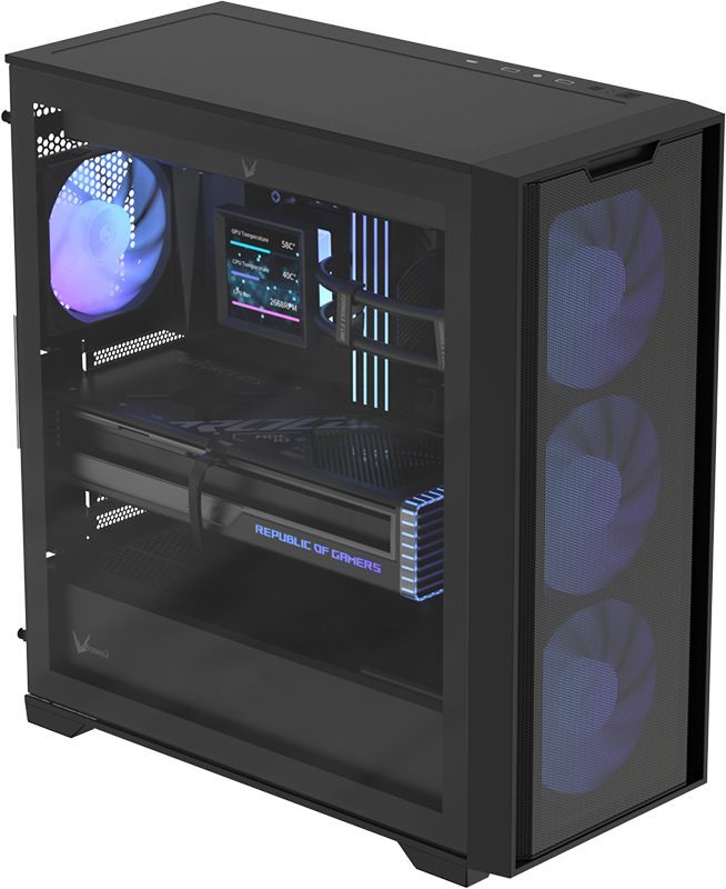 Корпус Formula Air Power GX600 Plus черный без БП ATX 3x120mm 2x140mm 2xUSB3.0 audio bott PSU