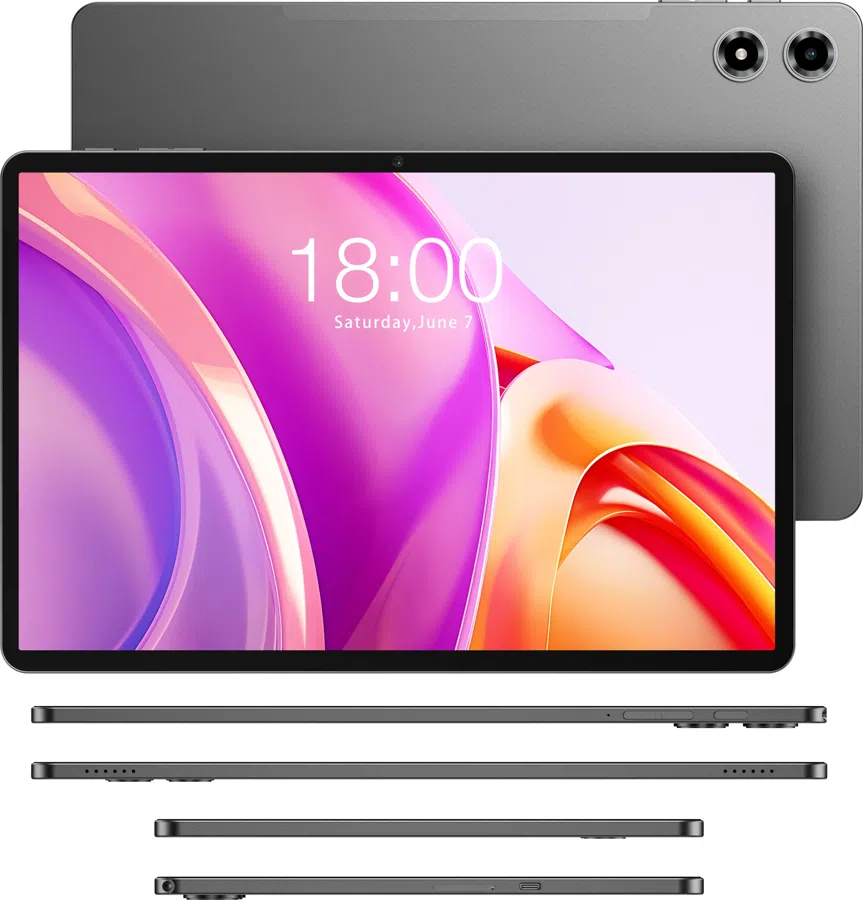 Планшет Teclast T50Plus Premium Set 2026 T7280 (2.2) 8C RAM6Gb ROM256Gb 10.95" IPS 1920x1200 4G Android 15 серый 13Mpix 8Mpix BT WiFi microSD 1Tb 8000mAh 15hr