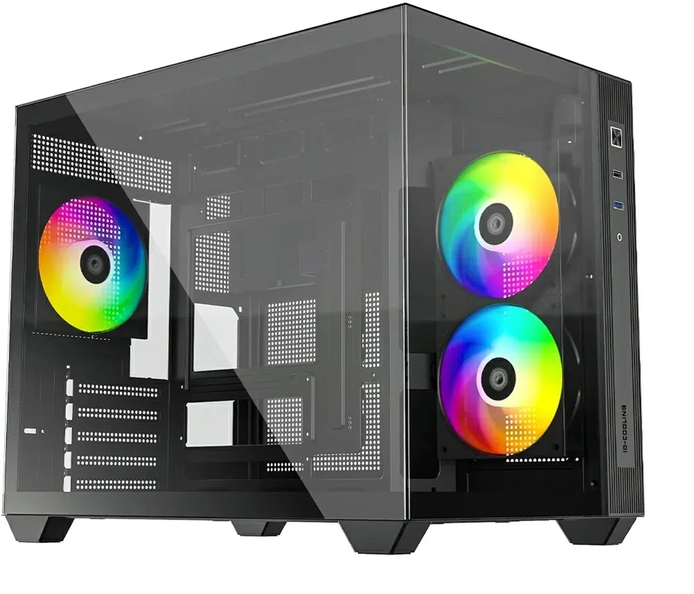 Корпус ID-Cooling View 500 черный без БП mATX 9x120mm 1xUSB2.0 1xUSB3.0 audio bott PSU