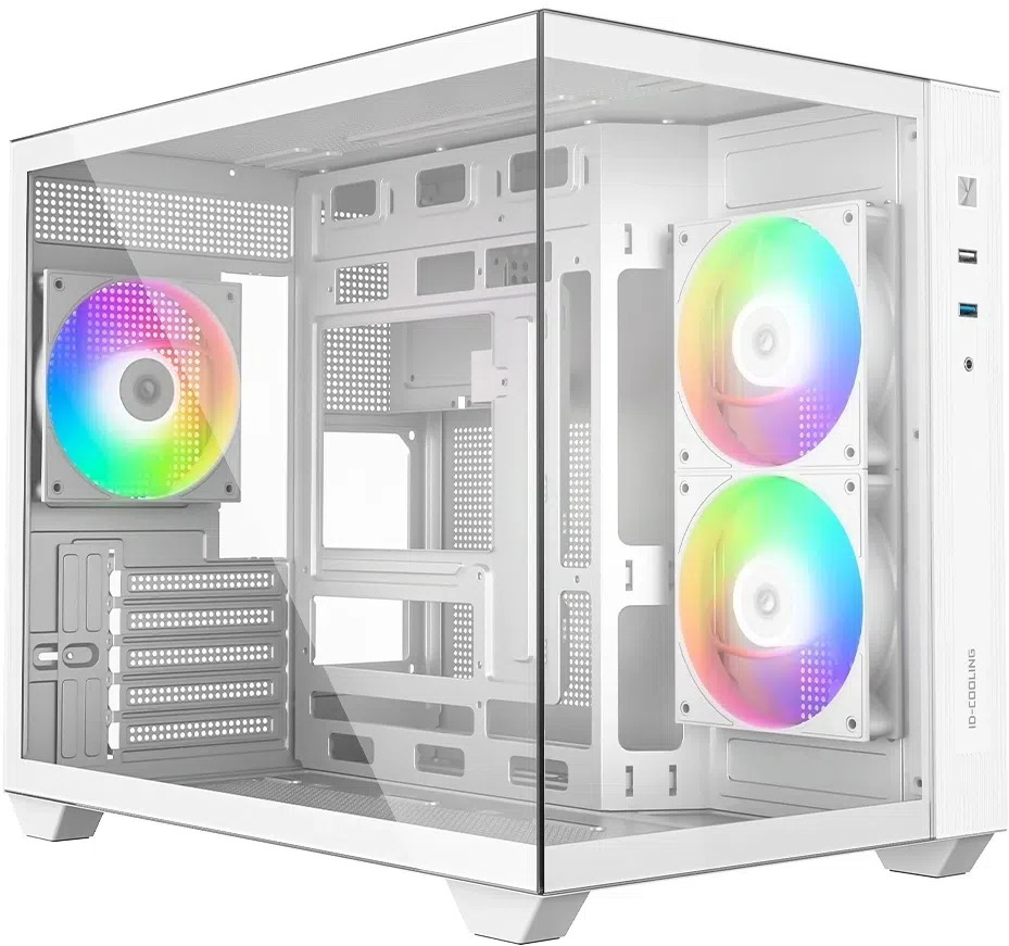 Корпус ID-Cooling View 500 белый без БП mATX 9x120mm 1xUSB2.0 1xUSB3.0 audio bott PSU