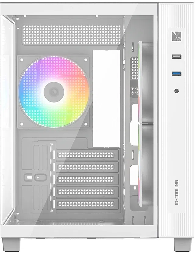 Корпус ID-Cooling View 500 белый без БП mATX 9x120mm 1xUSB2.0 1xUSB3.0 audio bott PSU