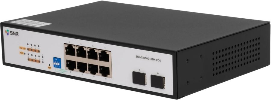 Коммутатор SNR SNR-S2300G-8TM-POE (L2) 8x1Гбит/с 2SFP 8PoE 130W управляемый