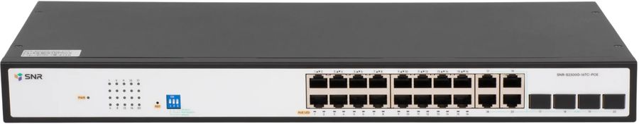 Коммутатор SNR SNR-S2300G-16TC-POE (L2) 16x1Гбит/с 4xКомбо(1000BASE-T/SFP) 16PoE 270W управляемый