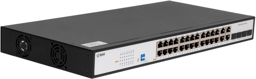 Коммутатор SNR SNR-S2300G-24TC-POE (L2) 24x1Гбит/с 4xКомбо(1000BASE-T/SFP) 24PoE 370W управляемый
